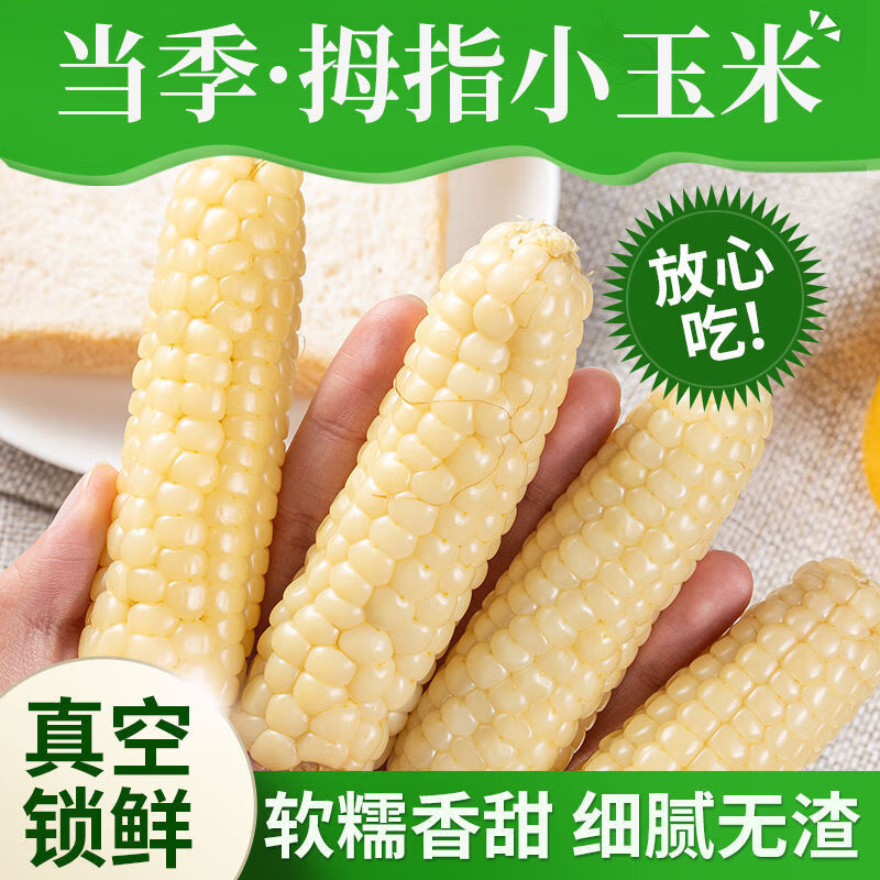 皓谦 拇指玉米云南西双版纳香糯小玉米新鲜宝宝儿童早餐玉米 糯玉米 2