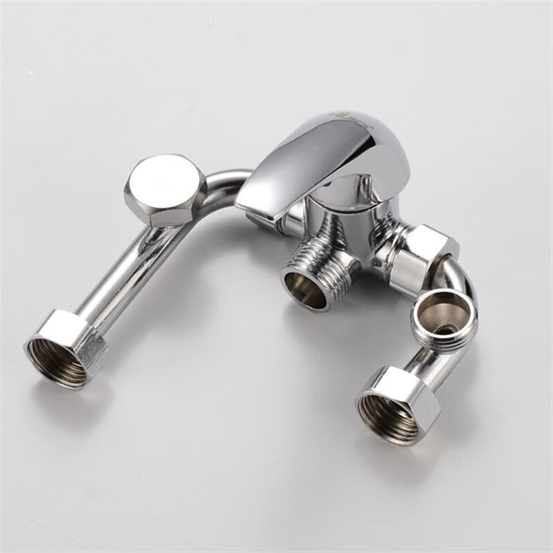 中掌柜混合阀全铜电热水器混水阀明装开关冷热混合阀u型出水龙头淋浴