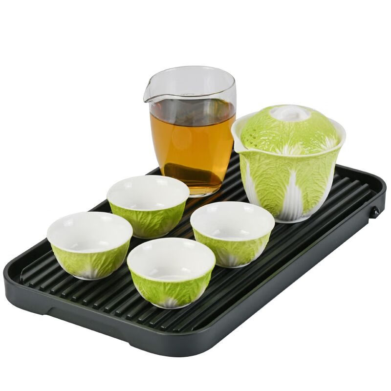 曲和（QUHE）陶瓷茶具套装一壶四杯功夫茶具整套茶壶茶杯带茶盘