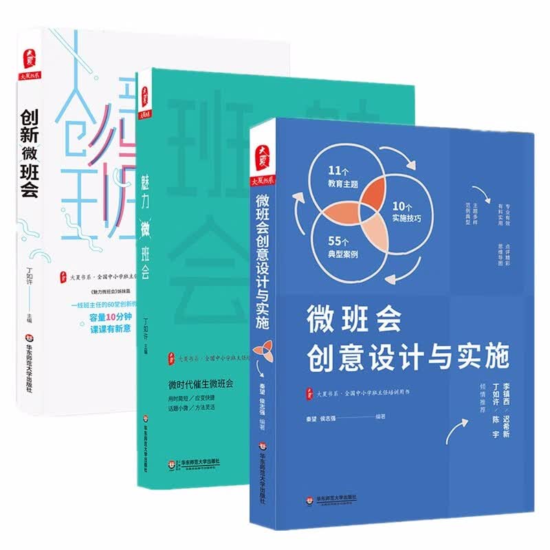 大夏书系套装共3册：微班会创意设计与实施+创新微班会+魅力微班会  丁如许 等著 全国中小学班主任培训用书 华东师范大学