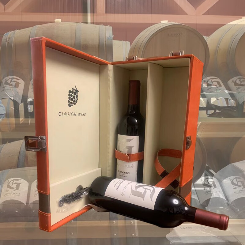 歌如诗（GOOUUZH）美国加州原瓶进口金仙粉黛干红葡萄酒 中秋礼盒装 整箱装 750ml *6瓶 礼盒装