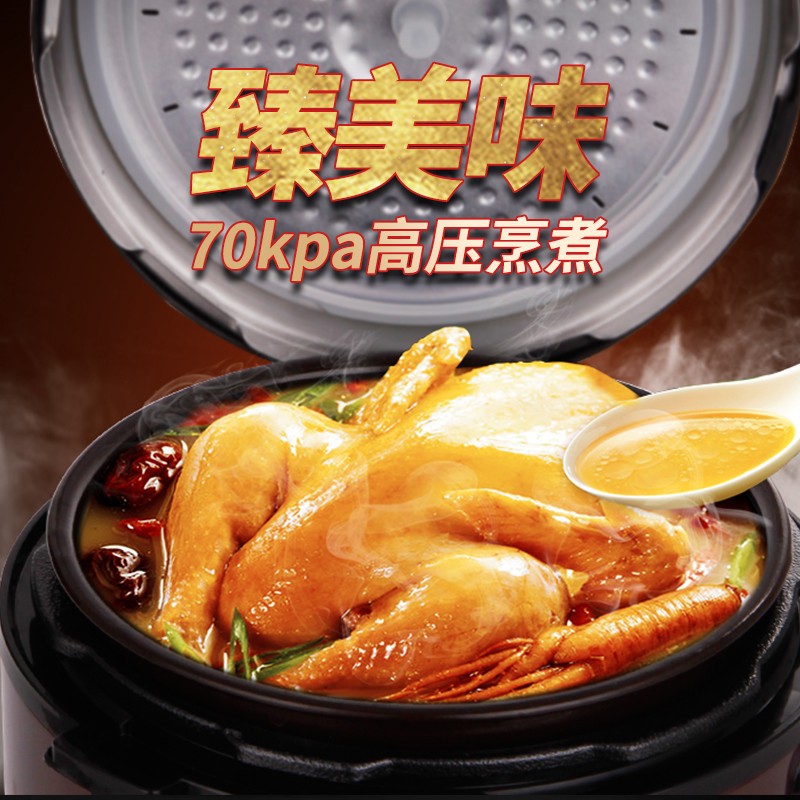 半球(PESKOE) 电压力锅饭煲智能家用大容量预约多功能电高压锅电饭锅 单胆款(适合3-5人) 4L