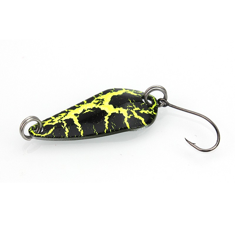 威和路亚饵马口亮片勺型迷你柳叶亮片白条马口饵 黄色闪电 2代马口