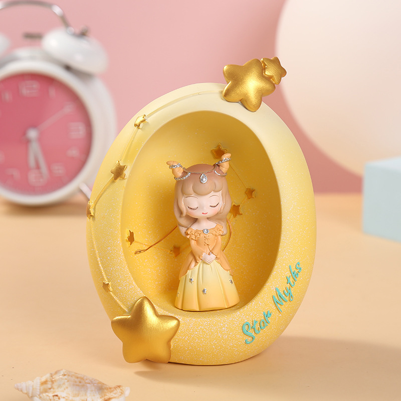 十二星座摆件白羊座创意礼品适合女生朋友闺蜜同学生日 金牛座星星灯