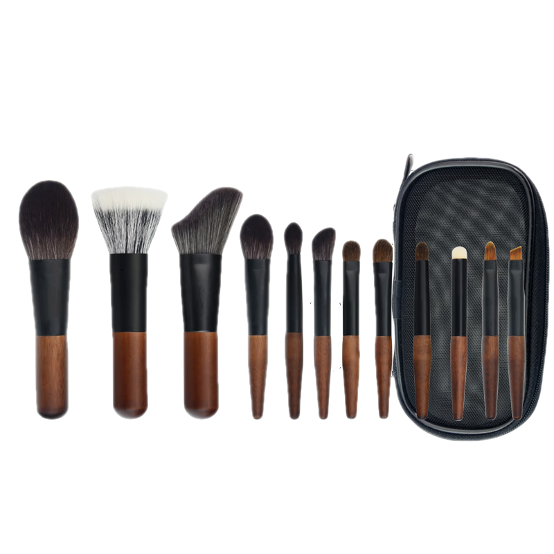 YAHLIGS便携8支迷你化妆刷 沧州化妆刷套刷 动物毛点彩刷 迷你眼部刷套刷 便携迷你化妆刷 12支 B版