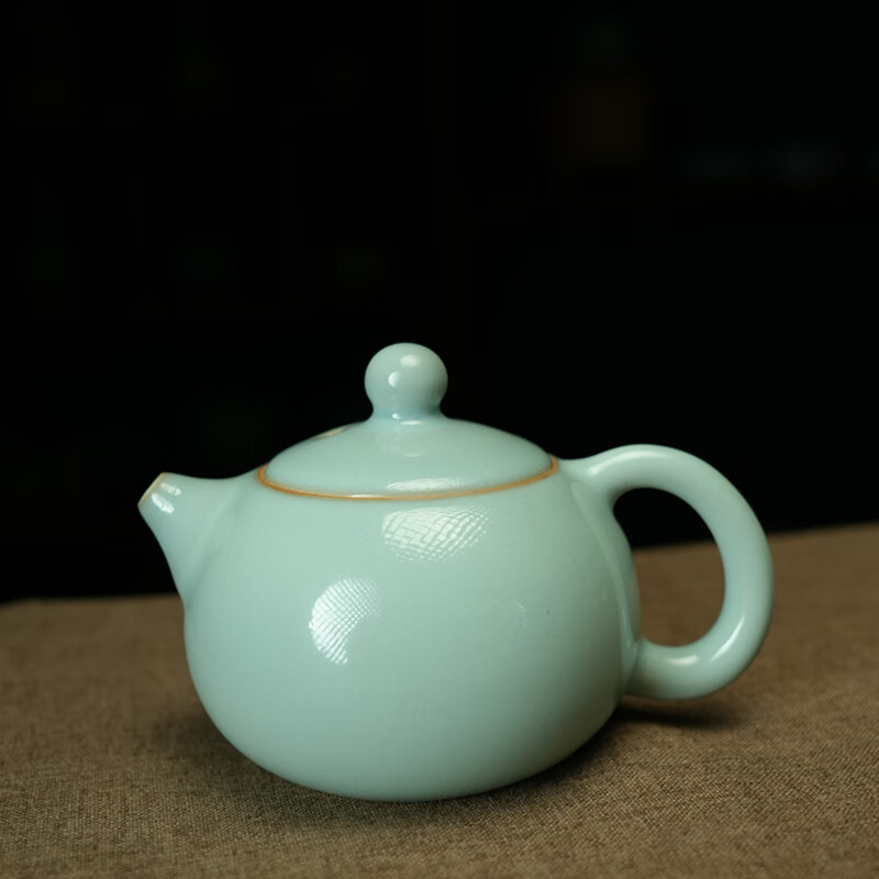 汝誉天下汝窑茶具茶壶西施壶井栏壶石瓢壶汝州汝瓷天青色冰裂纹茶具套装 西施壶(单壶) 220ml