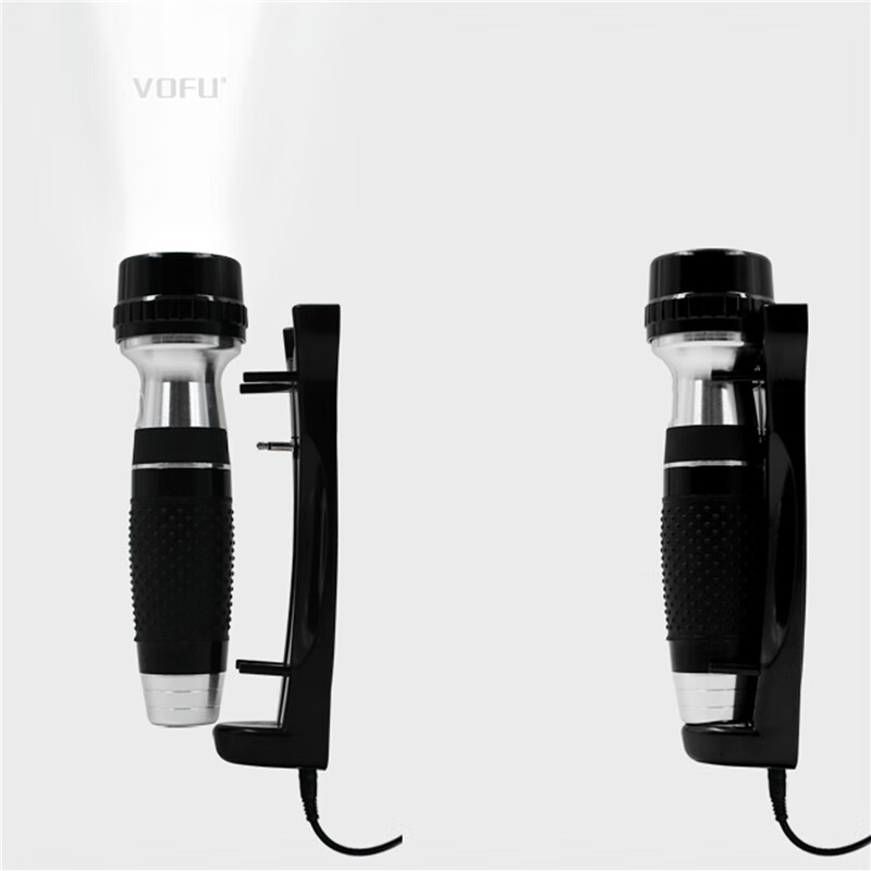 沃夫伍德(VOFUWOOD)沃尔夫消防用壁挂墙式手电筒火灾疏散宾馆酒店客房巡检应急照明灯 VOFU-01电筒(含充电器+充电电池)