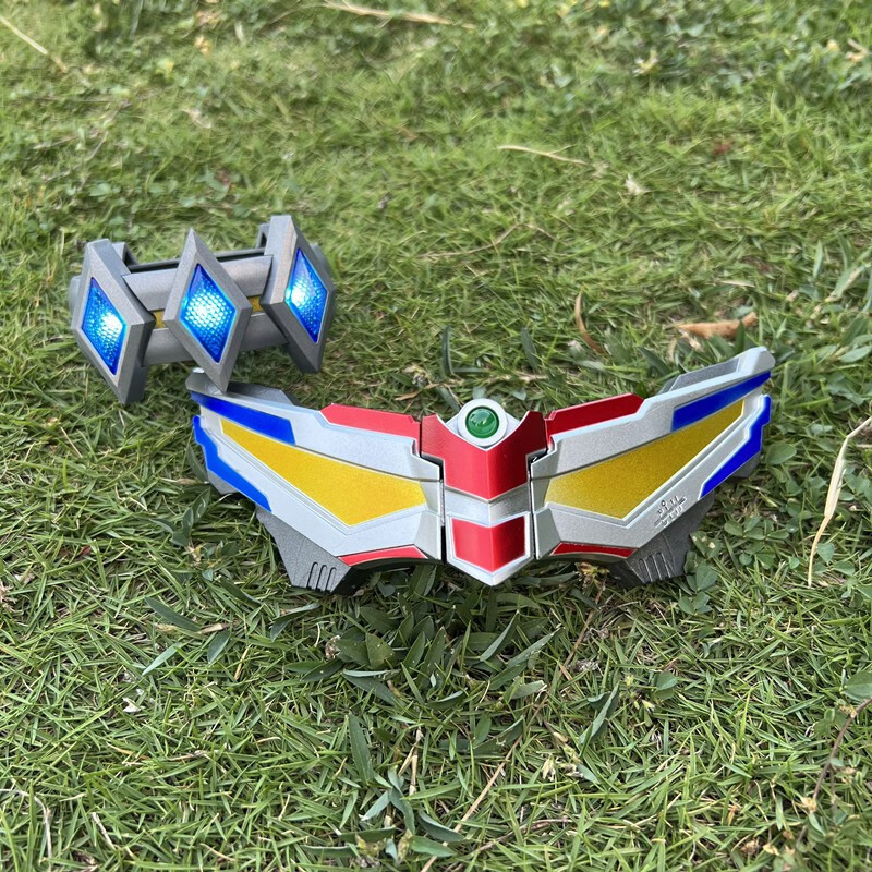 昱钧赛罗奥特曼折叠眼镜变身器头镖赛罗眼镜闪光手镯人偶儿童男孩玩具