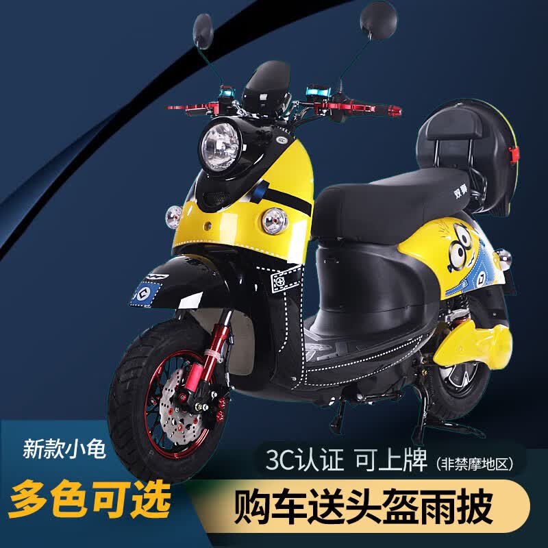 车双人60v电动摩托车72v女士小绵羊电动车 48v时尚版 20ah铅酸电池