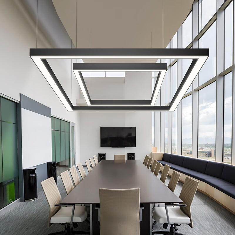 锡光定制无缝拼接长条灯led方形会议室办公室灯商场理发店健身房吊灯