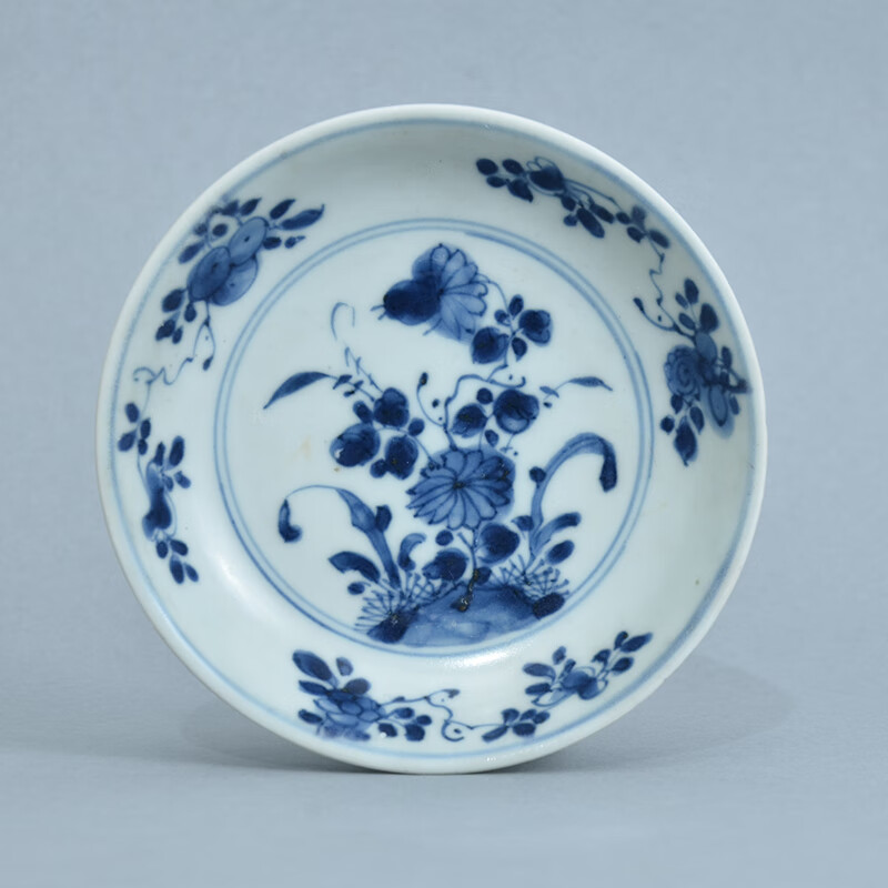 【包老带证书能典当44】青花花蕾纹茶盘(一)