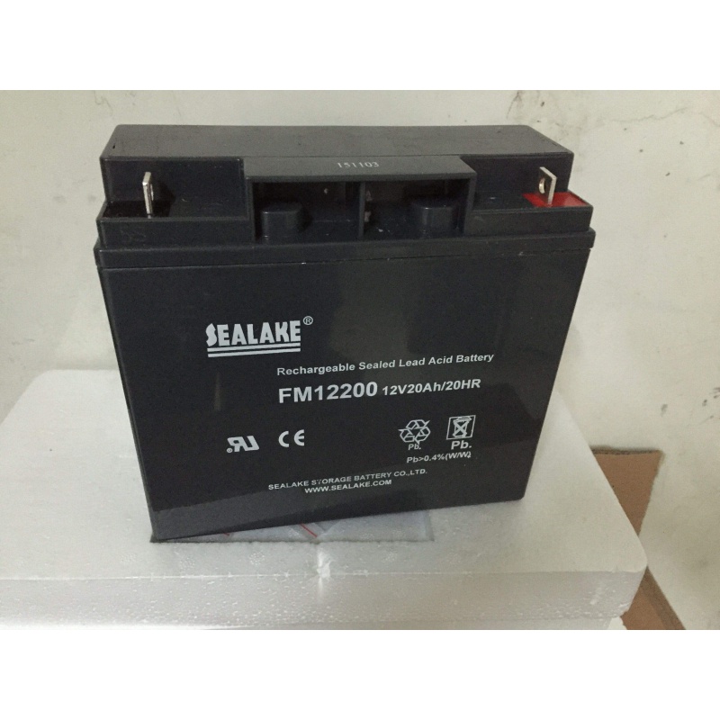 sealake海湖蓄电池fm1222012v20ah免维护12伏20安太阳能路灯电瓶