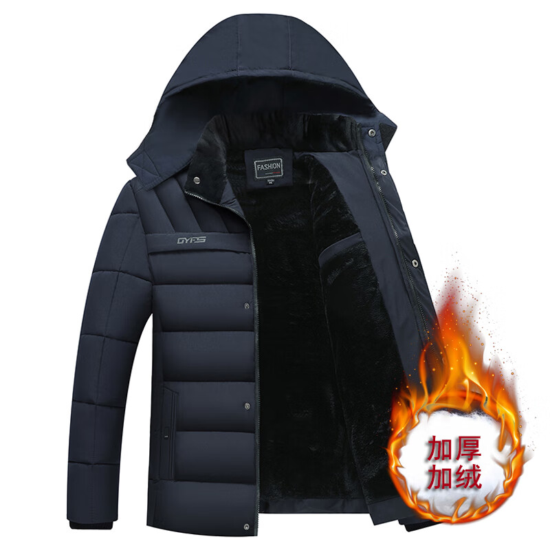 虎迹羽绒棉2025冬季保暖外套 《杭州直播款》活动款脱卸帽子加绒加厚 虾青色（中长防水款） 5XL