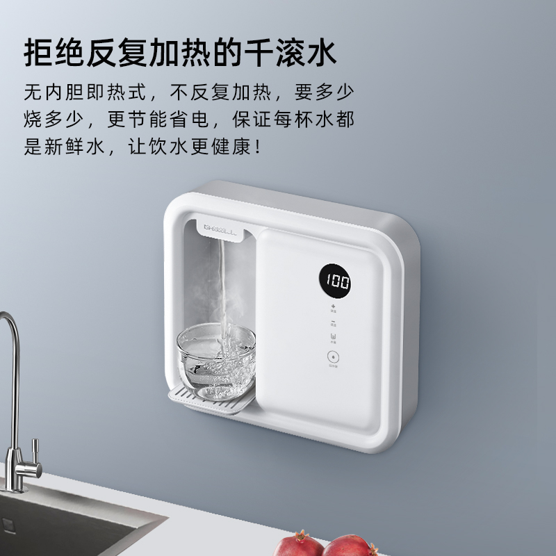 G-BELL 管线机真无水箱家用壁挂式小尺寸 智能触控自动抽水即热式饮水机无内胆速热直饮机净水器套餐 壁挂式（接净水器款）