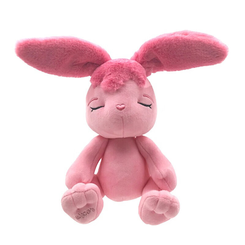 可爱毛绒公仔女孩玩具兔生日礼物创意日常送礼儿童节礼物 玫红配粉红