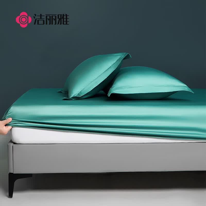 洁丽雅（Grace）可水洗60S纯棉床笠单件床垫套床单全棉防滑防脏保护罩180*200cm绿怎么看?