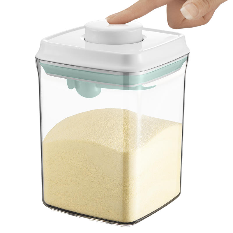 安扣装米粉密封罐奶粉罐宝宝奶粉盒便携式外出密封大容量 透明1.5L