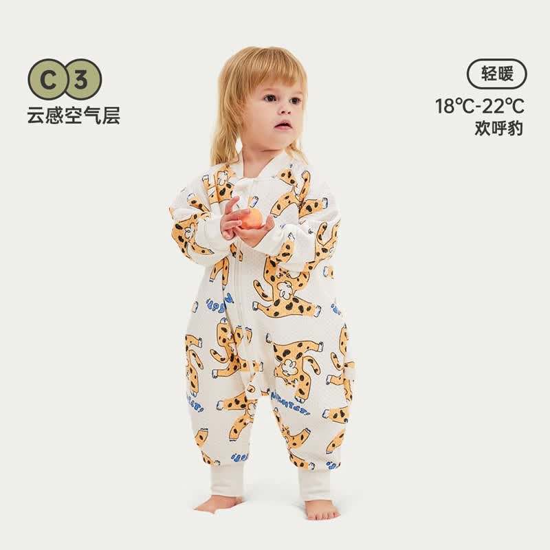 威尔贝鲁WELLBER 宝宝睡袋春秋纯棉婴儿分腿睡袋儿童防踢被子四季通用 欢呼豹 85（建议身高90-100cm宝宝）怎么样,好用不?