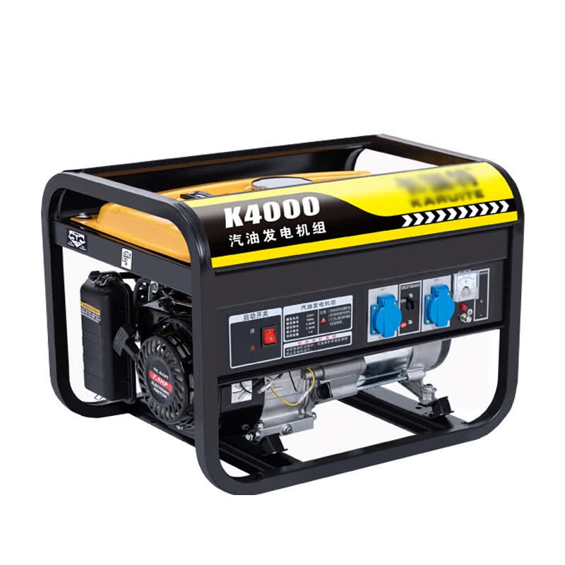 威陆 汽油发电机220v小型应急低音发电机卡瑞特【220v 3500w 手启动