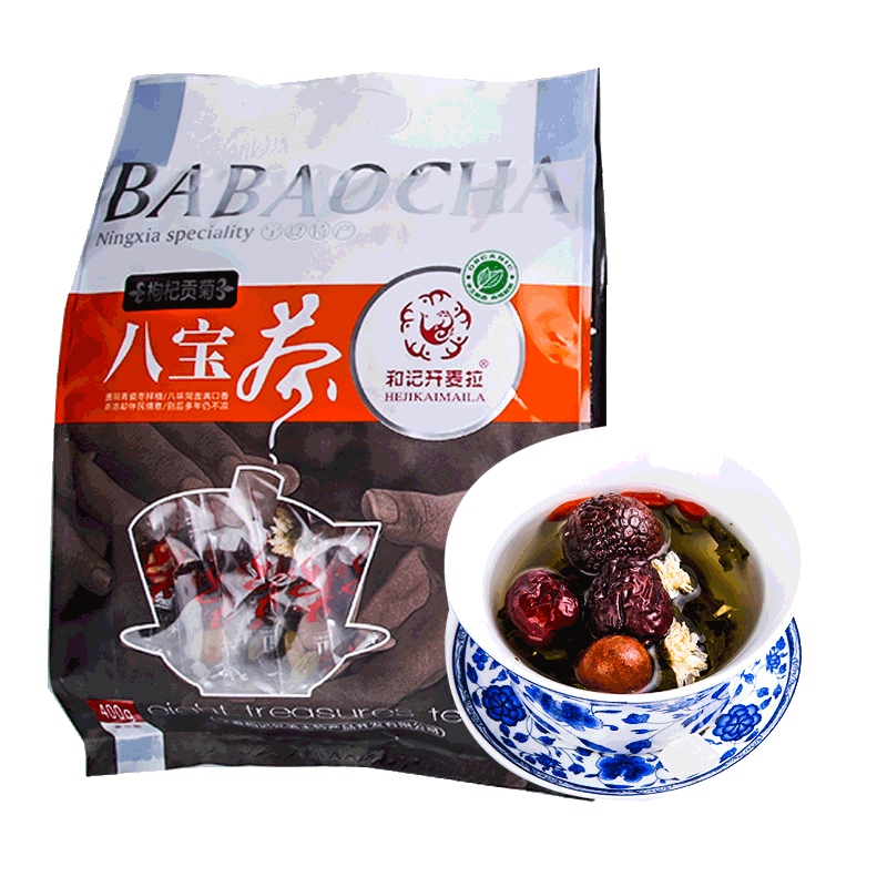 陇原兴发八宝茶 兰州三泡台 盖碗茶三炮台桂圆红枣枸杞组合花草茶