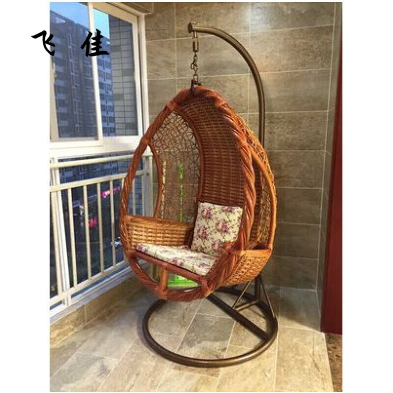 定制天然真藤椅吊篮秋千吊椅室内鸟巢吊篮藤躺椅摇椅阳台休闲单双人