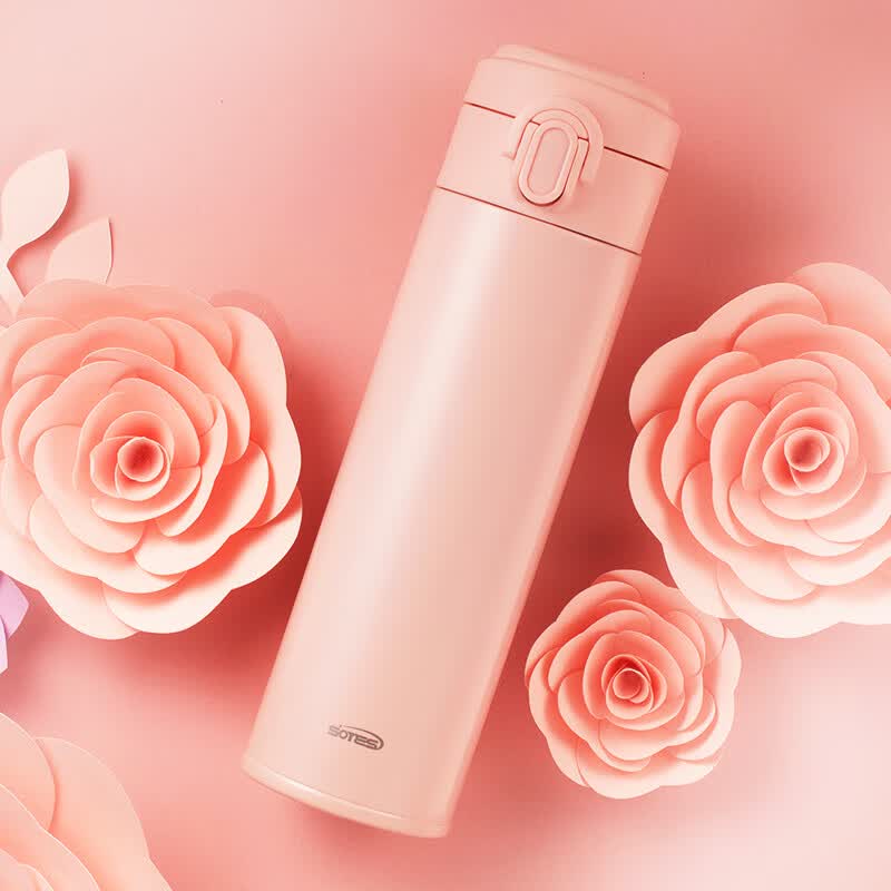 索野德国soyes保温杯男女水杯子茶杯韩版便携弹跳学生儿童可爱定制