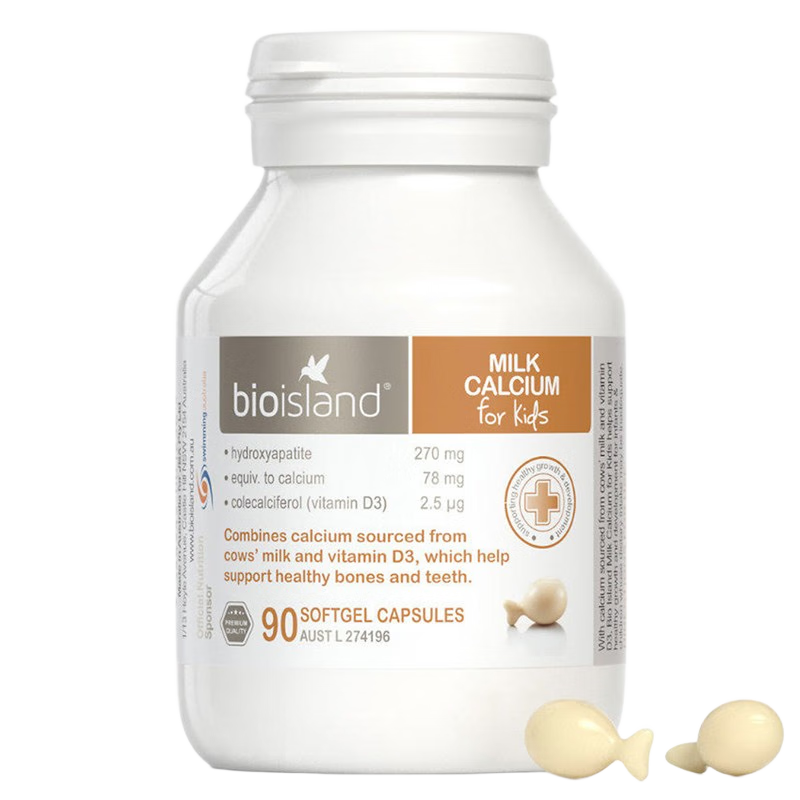 Bio Island 佰澳朗德 婴幼儿牛乳纯乳钙胶囊 90粒*1瓶 效期至26.10