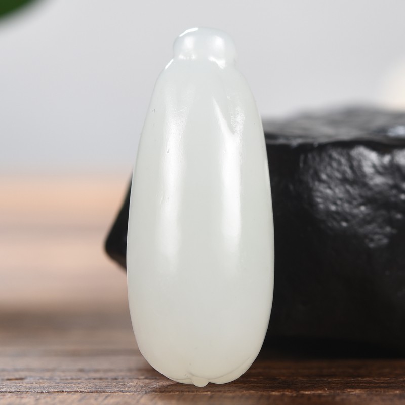 好友 孤品新疆和田玉羊脂白玉福瓜吊坠 女款玉坠挂件 翟学甲 12克