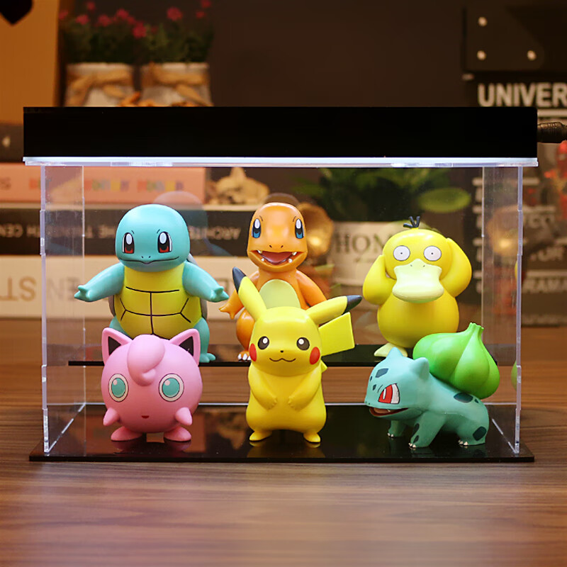 迪士尼口袋妖怪宠物小精灵手办神奇比皮卡丘 杰尼龟 摆件玩具礼品 8cm