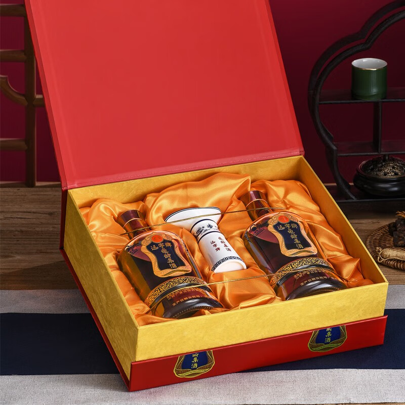 广誉远远字牌龟龄集酒500ml*2瓶亲情礼盒保健酒礼盒装 有效期至26年12月 28度 500mL 4瓶 （2礼盒）