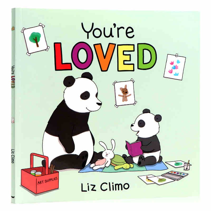 英文原版绘本 You&#039;re Loved 儿童英语启蒙治愈系亲情漫画情绪情商培养 你今天真好看同作者莉兹克里the little world of Liz Climo