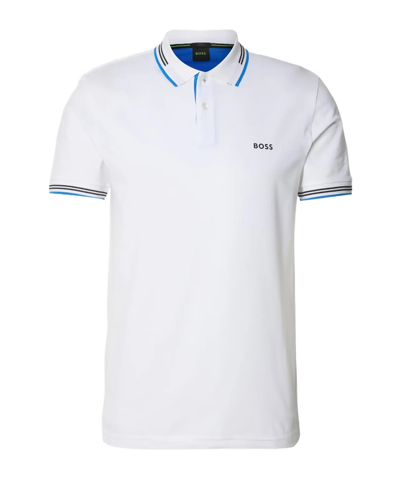 雨果博斯(hugo boss)撞色条纹短袖polo衫 50506193-103 舒适棉质翻领
