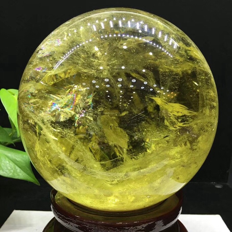 俊辰珠宝 天然黄水晶球摆件 黄水晶球摆件摆件