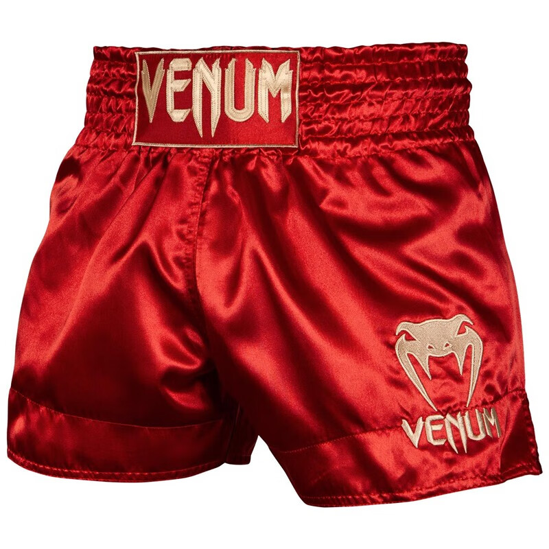 VENUM MUAY THAI SHORTS CLASSIC 泰拳短裤 短裤 泰拳 综合格斗 红色 XL