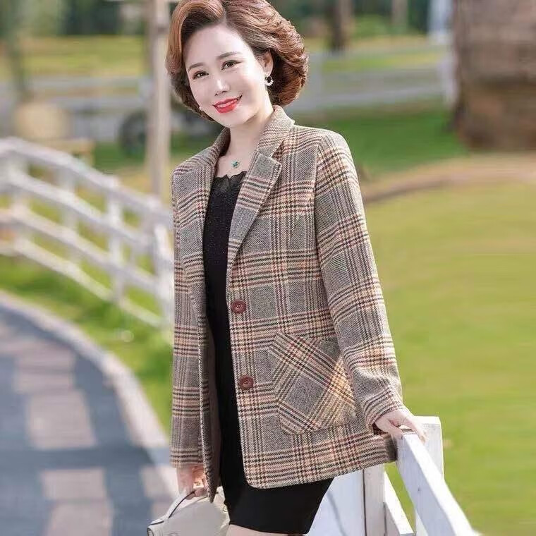 音藻中年妈妈装时尚外套秋天女装衣服40-50岁春秋装气质2022新款妇女