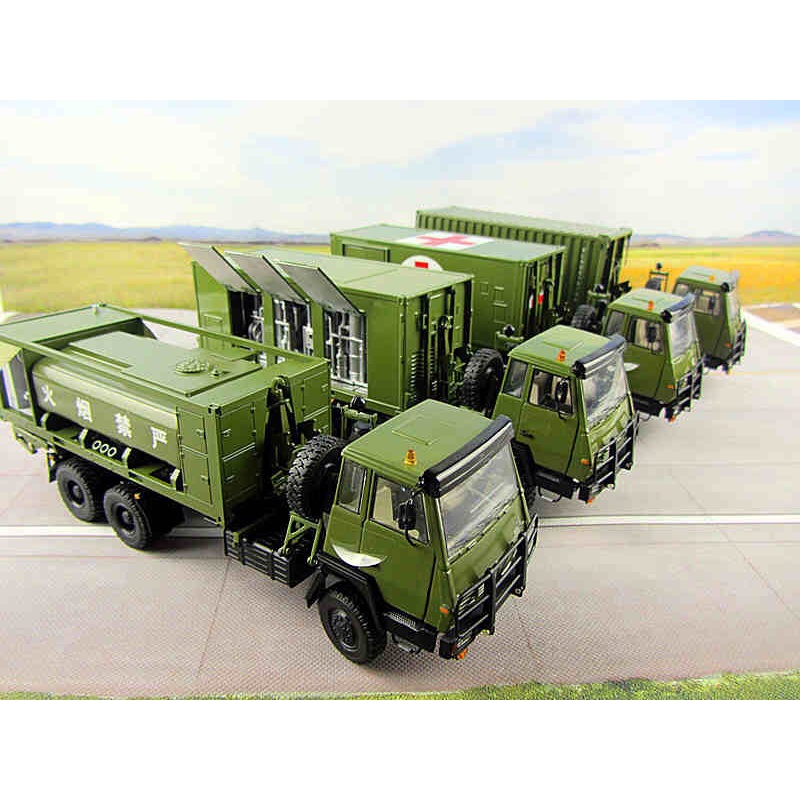 军车后勤车辆方舱保障车合金仿真成品模型 1:43 1:43集装箱车数码迷彩