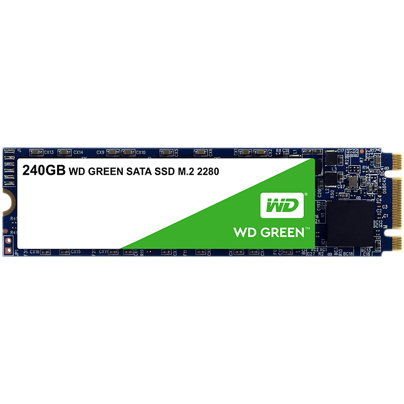 西部数据（WD）Green系列-SSD日常家用普及版 M.2 2280 笔记本台式固态硬盘SSD 240G +16G系统优盘