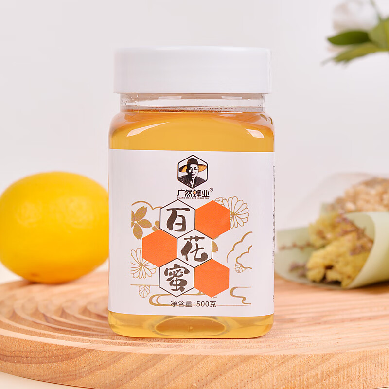 广然蜂业 百花蜂蜜 土蜂蜜 纯正天然无添加送礼品500g蜂蜜早餐牛奶代餐伴侣 百花蜂蜜500克1瓶