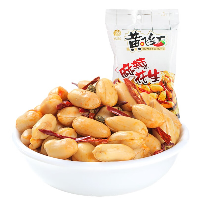 黄飞红 麻辣花生袋装下酒菜花生米坚果炒货休闲网红零食山东特产 【1