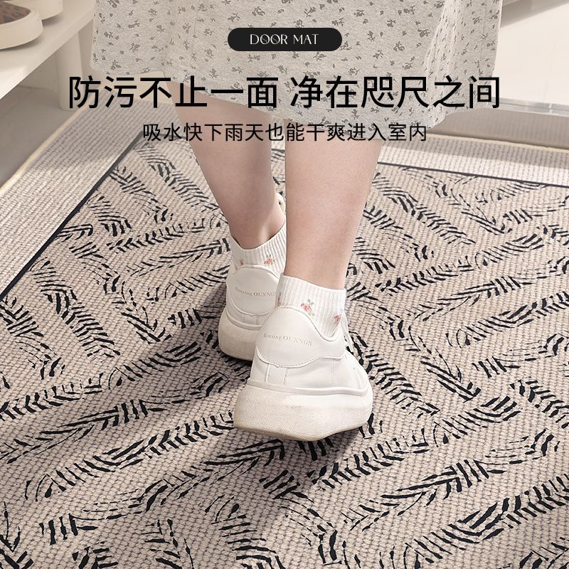 冬阳简约入户门地垫玄关家用脚垫室内门口防滑门垫进户门除尘耐脏地毯 舒云-晚月序 120*180cm