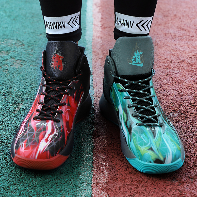 科比欧文杜兰特同款高帮鸳鸯双色篮球鞋男子时尚轻便休闲运动鞋学生