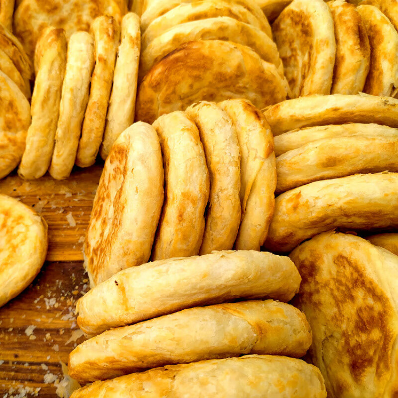 食怀山东烧饼莱芜特产烧饼真空装香酥五香发面泰安范镇油酥火烧 5个