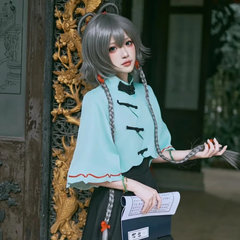 汇智之城现货 洛天依三月雨常服 可配手镯 红布鞋 cosplay动漫v家