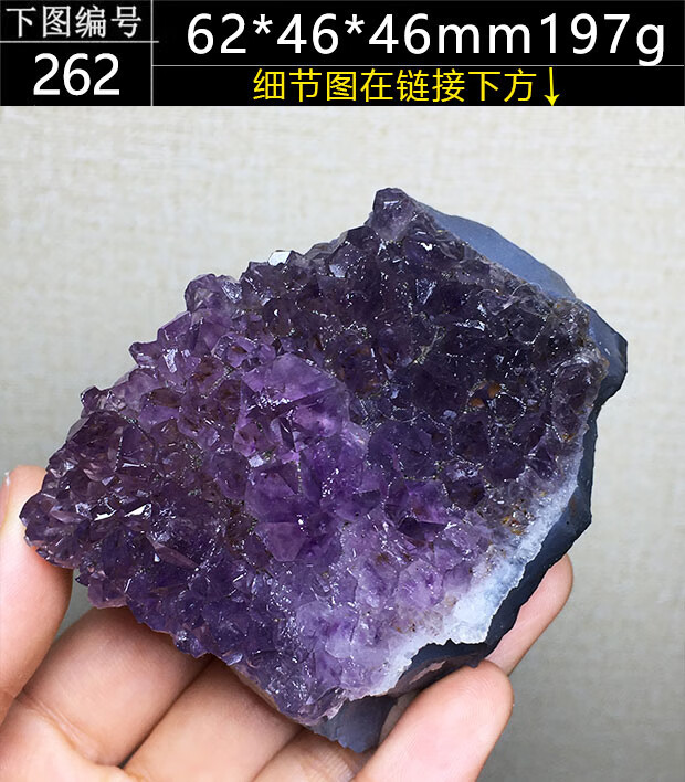 天颛天然乌拉圭紫水晶洞原石簇原矿簇紫晶片盆客厅桌面装饰品摆件 262