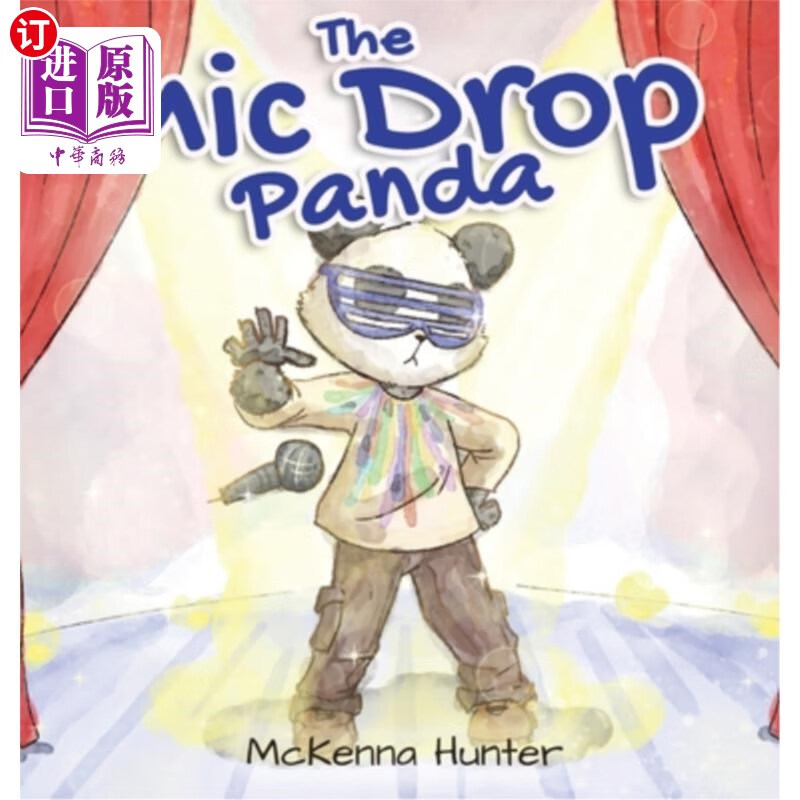 海外直订the mic drop panda 丢麦克风熊猫