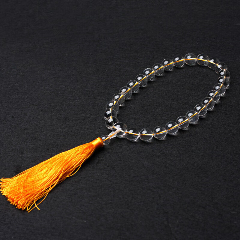 入古 巴西天然白水晶27颗佛珠手链 手持修法念珠车挂男女款手串 12mm