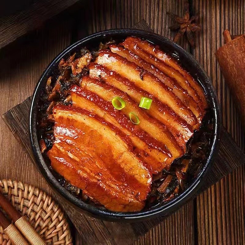 拍2件 锦鸡台 正宗梅菜扣肉 红烧肉东坡肉熟食虎皮扣肉下酒菜500g一盒