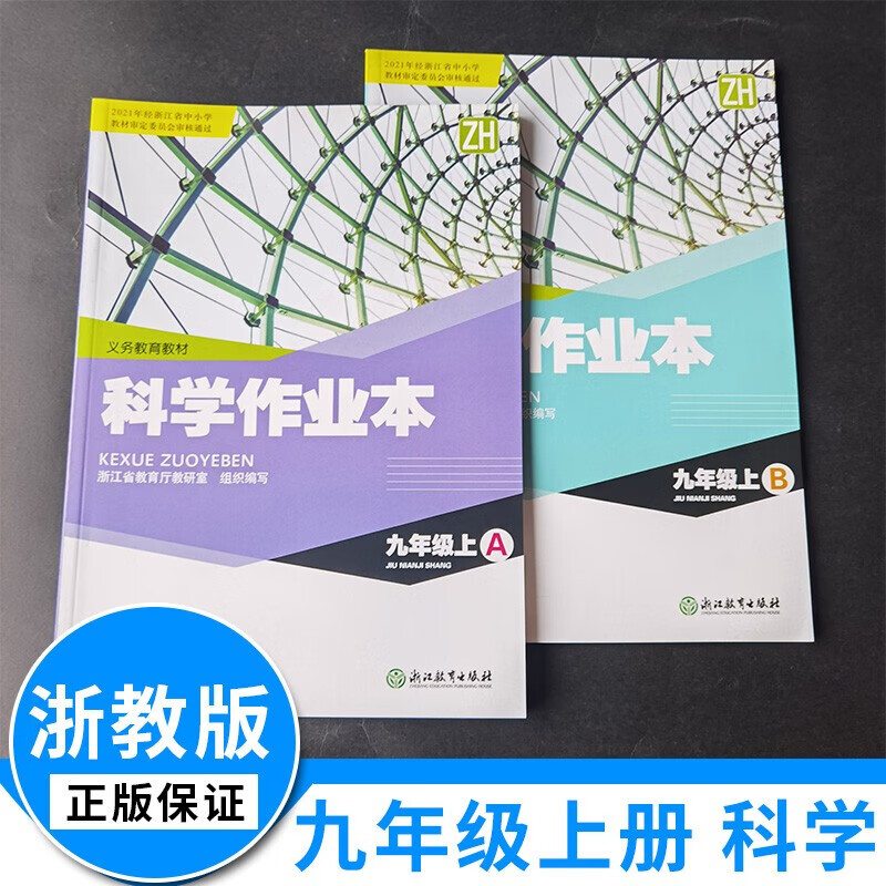 【学年科目自选】义务教育教材九年级上下册语文数学英语科学课堂作业本人教版浙教版浙江教育出版社 九年级上册科学浙教版