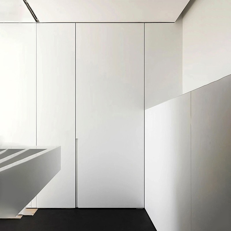 金点宅配网红极简门隐形门无框门暗门窄边铝木背景墙隐藏门一体刷漆