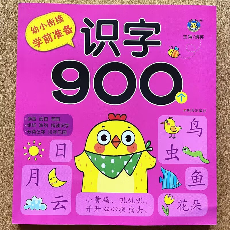 看图学汉字启蒙早教书籍读儿歌唐诗绘本小中班宝宝识字大王神器卡片